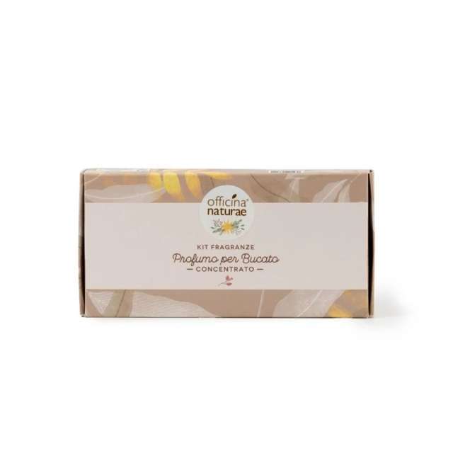 Kit Profumo Per Bucato Concentrato 4 Fragranze - Fior D'Avena, Petali di Rosa, Pesca Vaniglia E Brezza Marina Officina Naturae
