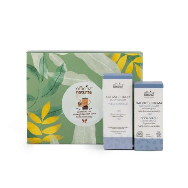 Gift Set Crema Corpo Pelli Sensibili e Bagnoschiuma Pelle Sensibile Officina Naturae
