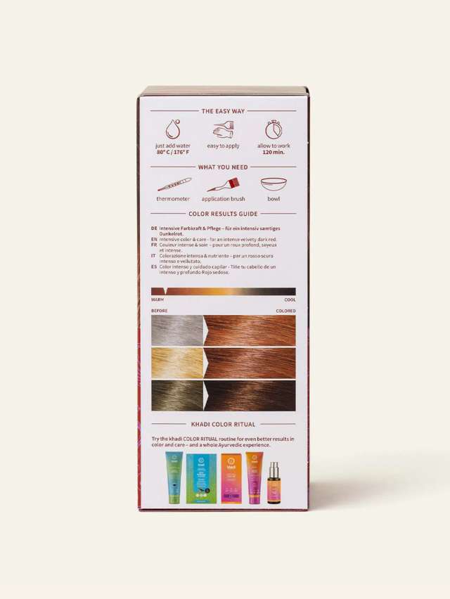 Tinta Naturale per Capelli Henné, Amla e Jatropha Khadi