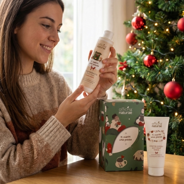 Ti Meriti Una Pausa - Gift Set Bagnodoccia Onda Marina e Crema Corpo Verbena Officina Naturae