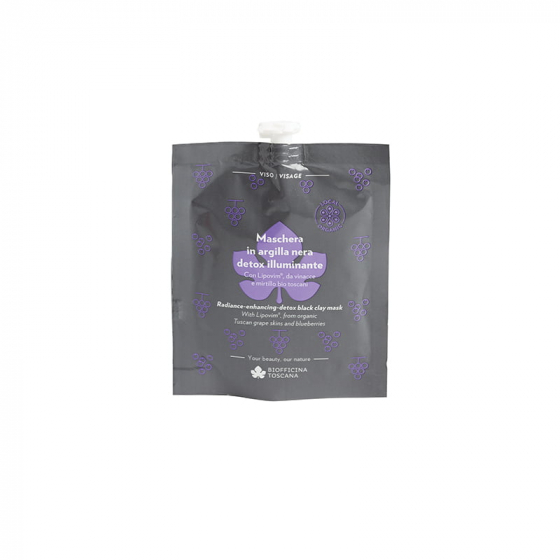 Maschera in Argilla Nera Detox-Illuminante Biofficina Toscana