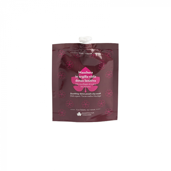 Maschera in Argilla Viola Detox-Lenitiva Biofficina Toscana