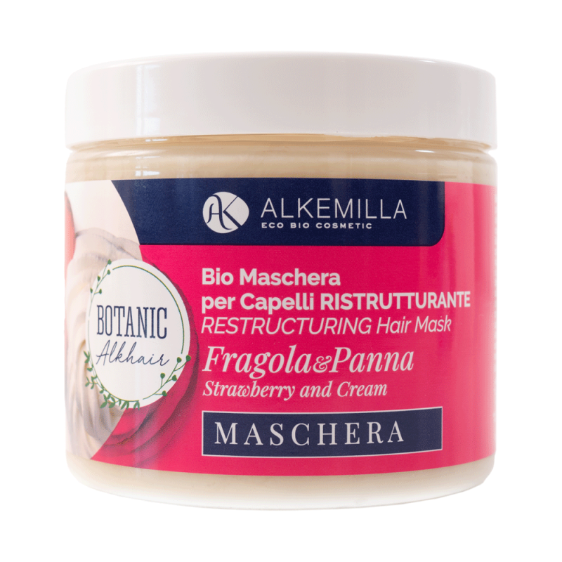 Maschera Capelli Ristrutturante Panna e Fragole Alkemilla