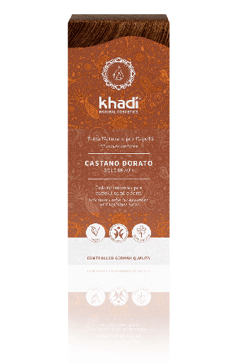 [4260378049704] Tinta Naturale per Capelli Castano Dorato Khadi
