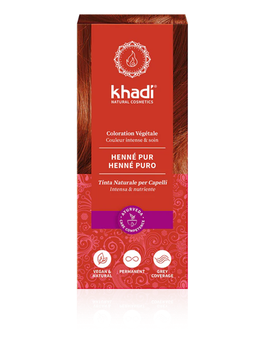[4260378040107] Tinta Naturale per Capelli Henné Puro Khadi