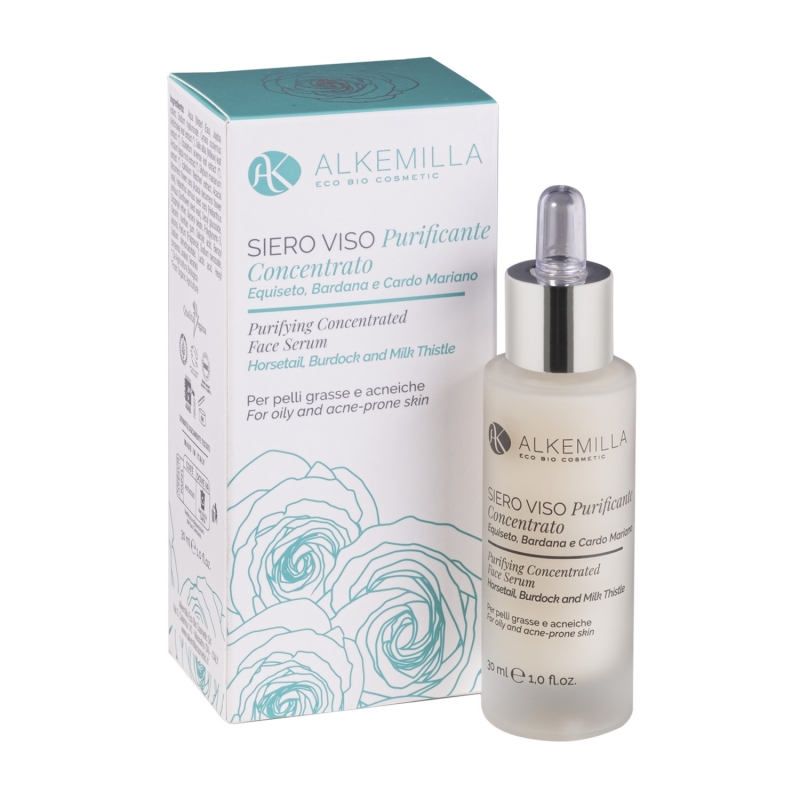 Siero viso concentrato sebo normalizzante per pelli grasse e acneiche