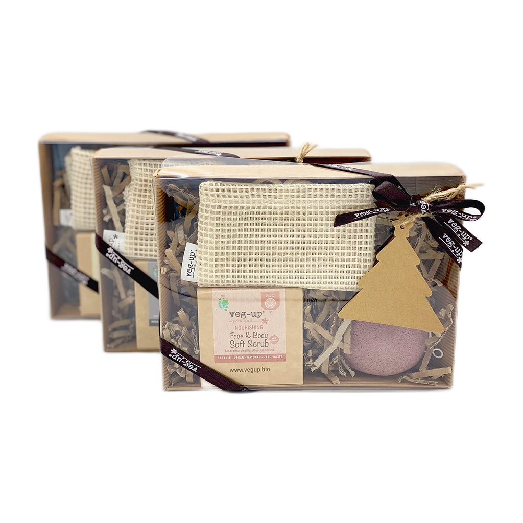 Zero Waste scrub viso e corpo lenitivo con spugnetta