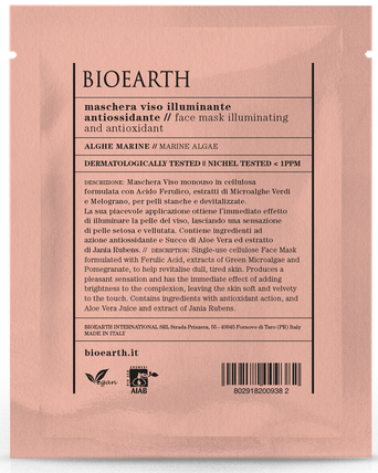 Maschera viso Tessuto Illuminante Antiossidante Bioearth