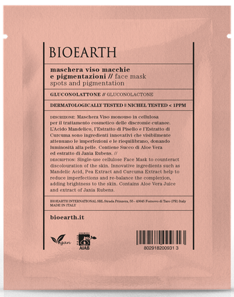 Maschera Viso Tessuto Macchie e Pigmentazioni Bioearth