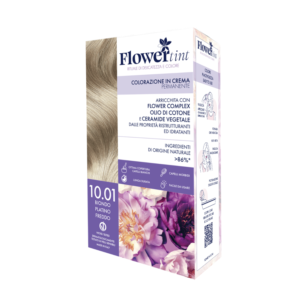 Tinta per Capelli Permanente FlowerTint 10.01 Biondo platino