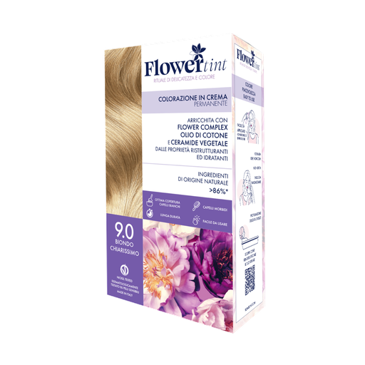 [8057206780085] Tinta per Capelli Permanente FlowerTint 9.0 Biondo Chiarissimo
