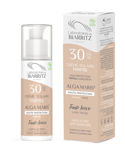 [3760211482039] Crema Solare Colorata Viso SPF 30 Laboratoires de Biarritz (Avorio)