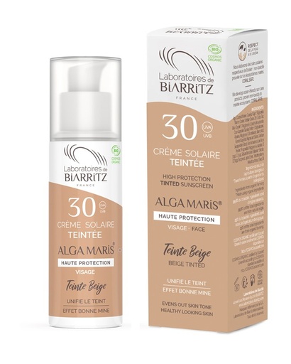 [3760211480936] Crema Solare Colorata Viso SPF 30 Laboratoires de Biarritz (Beige)