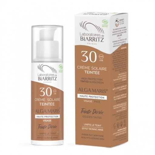 [3760211480738] Crema Solare Colorata Viso SPF 30 Laboratoires de Biarritz (Dorée)