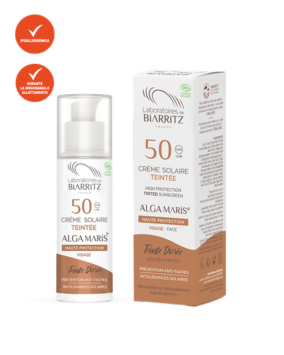 [3760211482510] Crema Solare Colorata Viso SPF 50 Laboratoires de Biarritz (Dorée)