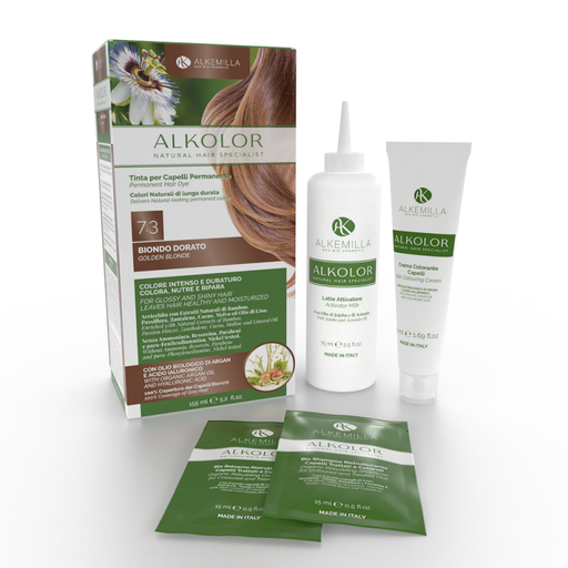 [8051414385452] Tinta per Capelli Permanente Alkolor Alkemilla (7.3 Biondo Dorato)