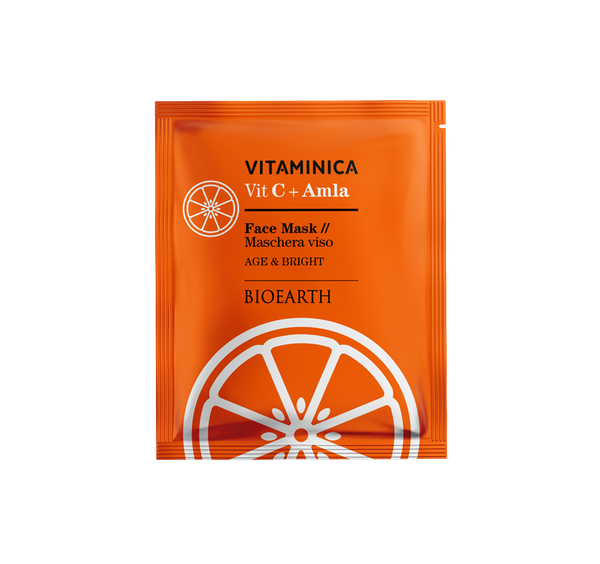 Maschera Viso in Tessuto Vitamina C e Amla Bioearth