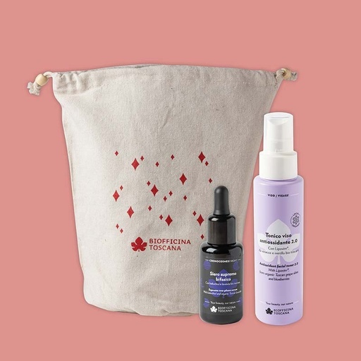 Glow Supreme Set Viso Luminosità Biofficina Toscana