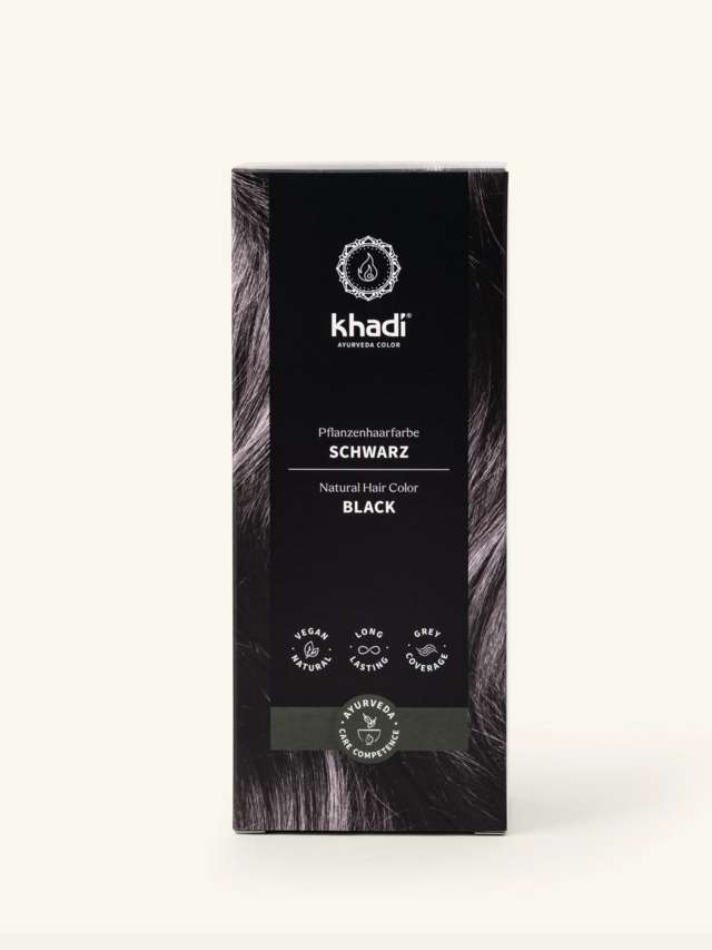 Tinta Naturale per Capelli Nero Khadi