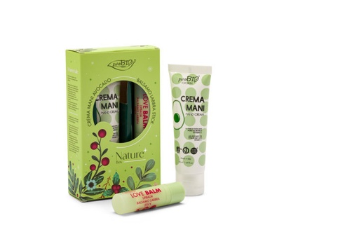 [8051411367567] Nature Box - Crema Mani e Balsamo Labbra Purobio