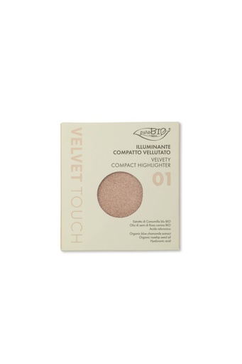 [8051411367772] Ricarica Compact Highlighter - Illuminante Compatto n.01 Perla Soft (Refill) Purobio