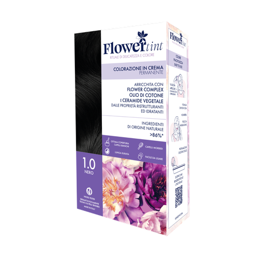 [8057206780016] Tinta per Capelli Permanente FlowerTint 1.0 Nero
