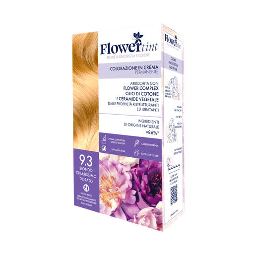 [8057206780160] Tinta per Capelli Permanente FlowerTint 9.3 Biondo Chiaro Dorato