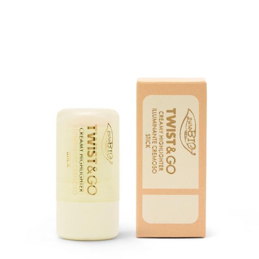 [8051411367178] Twist&Go Stick Viso Illuminante Cremoso n.01 Champagne Purobio